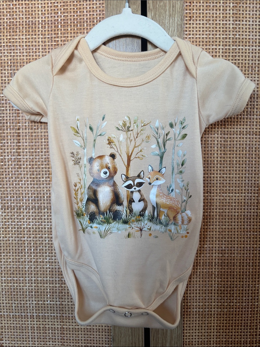 2/$5 Enchanted Forest Forest Friends Baby One-Piece Bodysuit
